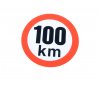 Samolepka rychlost 100 km, průměr 150 mm                                                                                                                                                                                                                       