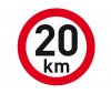 Samolepka reflexní rychlost 20 km, průměr 200 mm                                                                                                                                                                                                               