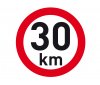 Samolepka reflexní rychlost 30 km, průměr 200 mm                                                                                                                                                                                                               