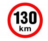 Samolepka reflexní rychlost 130 km, průměr 150 mm                                                                                                                                                                                                              